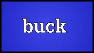 Buck Meaning [upl. by Ahrat]