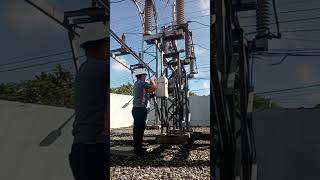 Open 69KV Disconnect Switch 😱 shorts [upl. by Ifok]