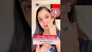 Rice cream at home for pigmentation amp brightening diy diybeauty diybeautytips beauty skincare [upl. by Talbot250]