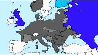 ww2 in europe no french resistance and yugoslav partisans in light blue at end [upl. by Pillihpnhoj]