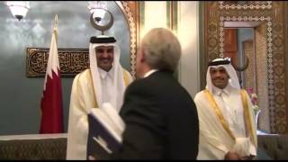 US and Qatar sign memorandum on fighting terrorism [upl. by Terrilyn]