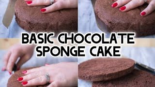 Basic Chocolate Sponge cake easy recipe [upl. by Roxanna]