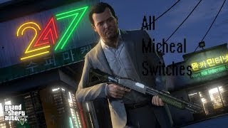 GTA 5  Character Switching Transition CutScenes  Michael De Santa [upl. by Cordier305]