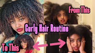 My curly hair routine  3C 3B Hair How to get the perfect curls [upl. by Leahey]