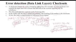 26ChecksumError detectionData Link Layer [upl. by Nossah]