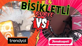 TRENDYOL GO VS YEMEKSEPETİ EXPRESS BİSİKLETLİ KURYE  HANGİ KURYE FİRMASI AVANTAJLI CatManBike [upl. by Miranda]