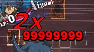 YuGiOh Duel Links  Dealing 2 times MAX DAMAGE 99999999 to Aigami  Hieratic Loop [upl. by Korwun]