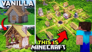 Upgrading An ENTIRE Minecraft Village In INSANE Detail [upl. by Odlawso38]