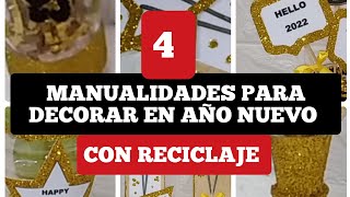 4 MANUALIDADES PARA DECORAR TU FIESTA DE AÑO NUEVO [upl. by Enutrof]