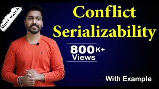 Lec84 Conflict Serializability  Precedence Graph  Transaction  DBMS [upl. by Nwahsaj570]