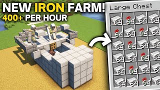 New IRON Farm In Minecraft 121  BEST DESIGN  400 PER HOUR [upl. by Watters209]