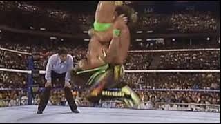 Rick Rude gives Ultimate Warrior a Ganso Bomb [upl. by Efar]