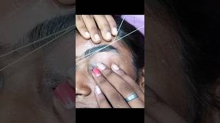 Eyebrow threading  threading stepbystep eyebrowthreading youtubeshorts shorts [upl. by Fanni]