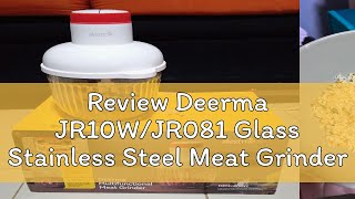 Review Deerma JR10WJR081 Glass Stainless Steel Meat Grinder Wireless Cooking Machine Food processo [upl. by Selrhc]