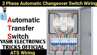 3 Phase Automatic Changeover Switch Wiring  3 Phase ATS Wiring  Changeover Switch [upl. by Oecam875]