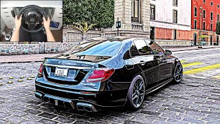 BRABUS Mercedes AMG E63S  Forza Horizon 5 Steering Wheel  Shifter Gameplay [upl. by Neenwahs]