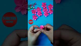 Easy Paper Flower Craftflower makingpaper flowers diy [upl. by Enitsenre]