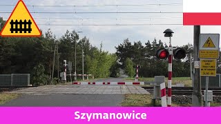 Železniční přejezdPrzejazd kolejowy Szymanowice PL  1782023 [upl. by Pardo659]