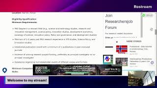 PostDoctoral Research Fellow [upl. by Jana]