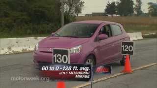 MotorWeek  Road Test 2015 Mitsubishi Mirage [upl. by Pirbhai]