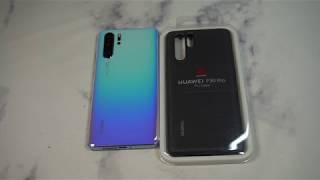 Official Huawei P30 Pro Black Carbon Case Unboxing and Review [upl. by Wilburn]