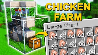 The BEST Chicken Farm in Minecraft 121 Tutorial [upl. by Adal]