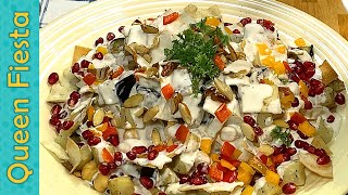 Lebanese Eggplant Fatteh Salad QueenFiestaFoods [upl. by Aihsoj377]