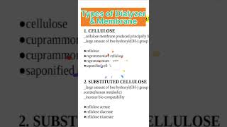 Types of Dialyzer  Types of Dialyzer Membrane [upl. by Nnylyma]