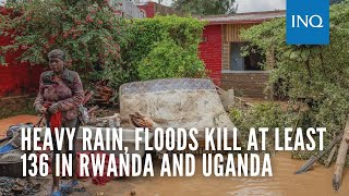 Heavy rain floods kill at least 136 in Rwanda and Uganda [upl. by Arratoon464]