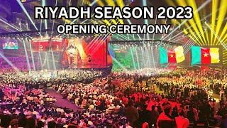 Riyadh Season 2023 Opening Ceremony in Kingdom Arena 🇸🇦  Boxing With Tyson Fury vs Francis Ngannou [upl. by Ycinuq]