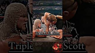 Triple H Vs Scott Steiner Wwe Armwrestling  wait for end shorts armwrestling [upl. by Drofla]