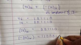 binary subtraction using 2s complement [upl. by Artinak]