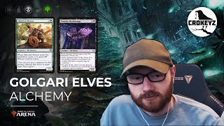 Golgari Elves New Alchemy Decks  CROKEYZ MTG Arena [upl. by Anaitat]