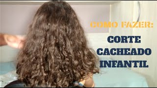 COMO FAZER CORTE CACHEADO INFANTIL  Eli Genuário [upl. by Therine]