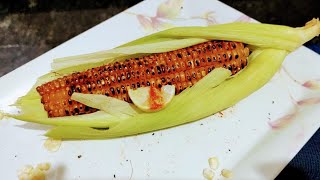 grilled corn cob 🌽 in oven How to grill the corn in ovenTasty juicy snack for rainy days [upl. by Aronid]