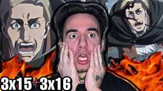 ERWIN  ATTACK ON TITAN 3x15 and 3x16 REACTION [upl. by Blanchard]