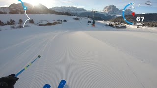 the legendary 8 Gardenissima  pov first lift early morning 4k Ortisei Seceda Italy [upl. by Aztiray587]