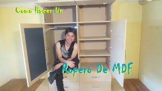 Como Hacer Un ROPERO o CLOSET De MDF Facil [upl. by Cynthla990]