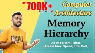 L31 Memory Hierarchy in Computer Architecture  Access time Speed Size Cost  All Imp Points [upl. by Osnofla851]