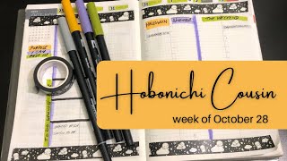 Hobonichi Cousin  setting up the week of October 28th  spooky season [upl. by Aseret]