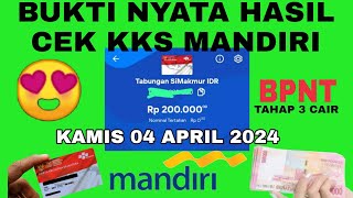 BUKTI NYATA ❗ HASIL CEK BPNT TAHAP 3 CAIR RP 200 RB KE KARTU KKS BANK MANDIRI 4 APRIL 2024 [upl. by Otokam]