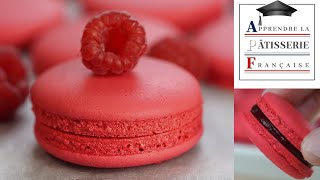 MACARON FRAMBOISE Comment faire des macarons framboise parfait 😍 [upl. by Lucita]