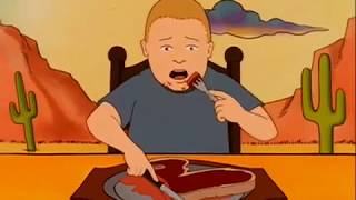 Bobby Hill eats a steak Guiles theme goes with everything [upl. by Drwde39]