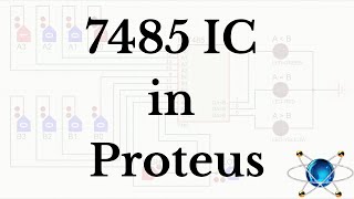 7485 IC Four Bit Magnitude Comparator in Proteus [upl. by Bury]