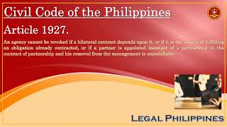 Civil Code of the Philippines Article 1927 [upl. by Naginnarb]