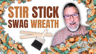 Fall Stir Stick Swag Wreath and Centerpiece  Fall DIYs  Easy DIYs  wreath DavesWreaths [upl. by Toft]