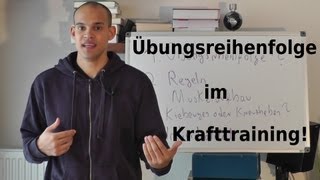 Muskelaufbautraining  Übungsreihenfolge  Teil 1 Krafttraining Trainingsplan Übungen [upl. by Aikaz]