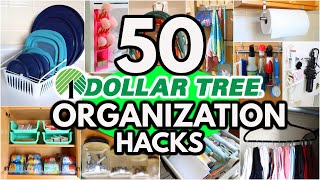 50 Dollar Tree Organization HACKS to get your home Organized FAST ideas from a pro [upl. by Ellehsram428]