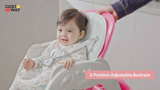 Costway 3in1 Infant Table and Chair Set Baby High Chair [upl. by Elvera]