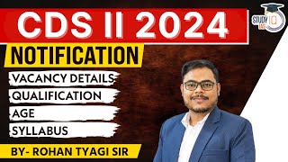 UPSC CDS Exam Full Details  CDS 2 2024 Notification  UPSC CDS Notification 2024  UPSC CDS 2 2024 [upl. by Tamqrah]